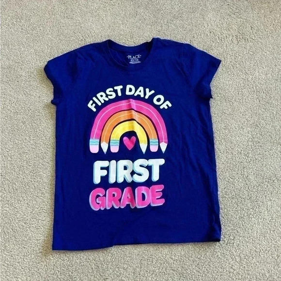Place Purple First of First Grade t-shirt size 7/8 - Picture 1 of 4